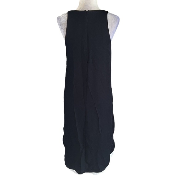 Rag & Bone Black & White Silk Blend Longtail High Low Sleeveless VNeck Dress - 2 - Picture 9 of 16